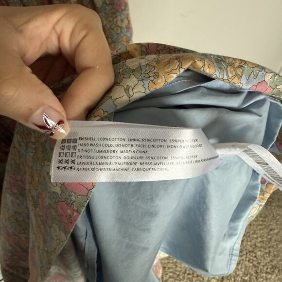 Anthropologie En Saison Women Cottagecore Dress Large Midi Peasant Boho Romantic - Picture 6 of 8